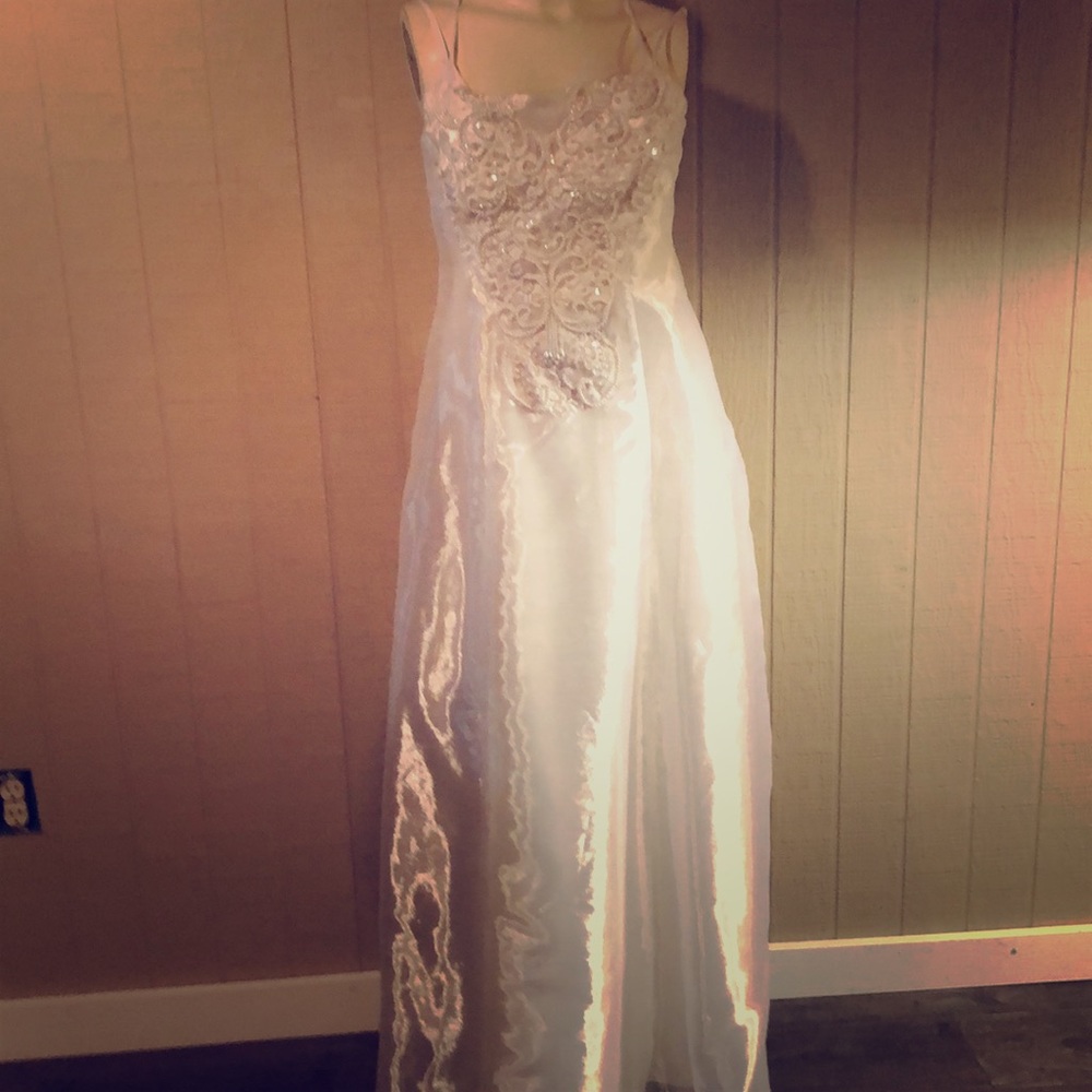 A bridal gown
